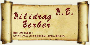 Milidrag Berber vizit kartica